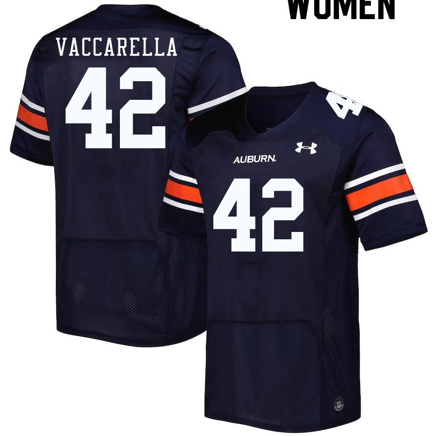 Women #42 Kyle Vaccarella Auburn Tigers College Football Jerseys Stitched-Navy